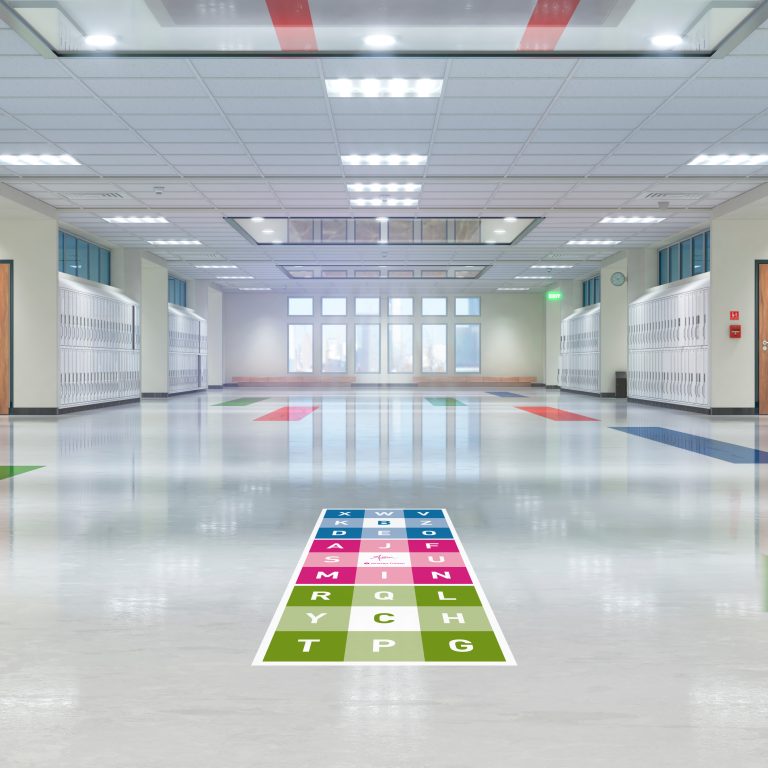 School corridor with lockers. 3d illustation